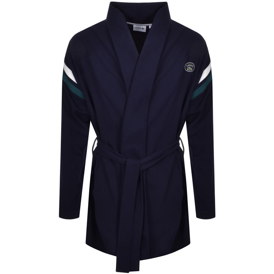 Alternative Image for ProductLacoste Logo Dressing Gown Bath Robe Navy1